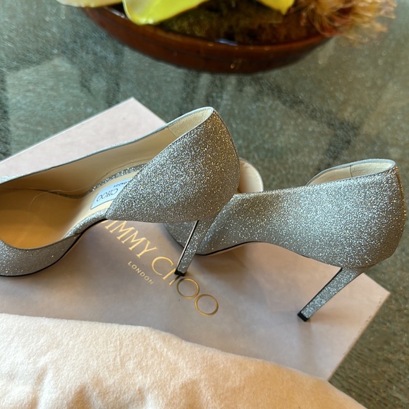 NIB Jimmy Choo Silver Sophia 100 Size 38. New and Ready to Party!! - Picture 6 of 9